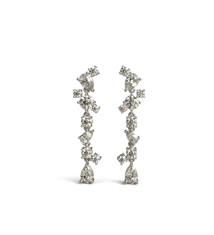 Fancy Drop Diamond Dangle Earring image 1