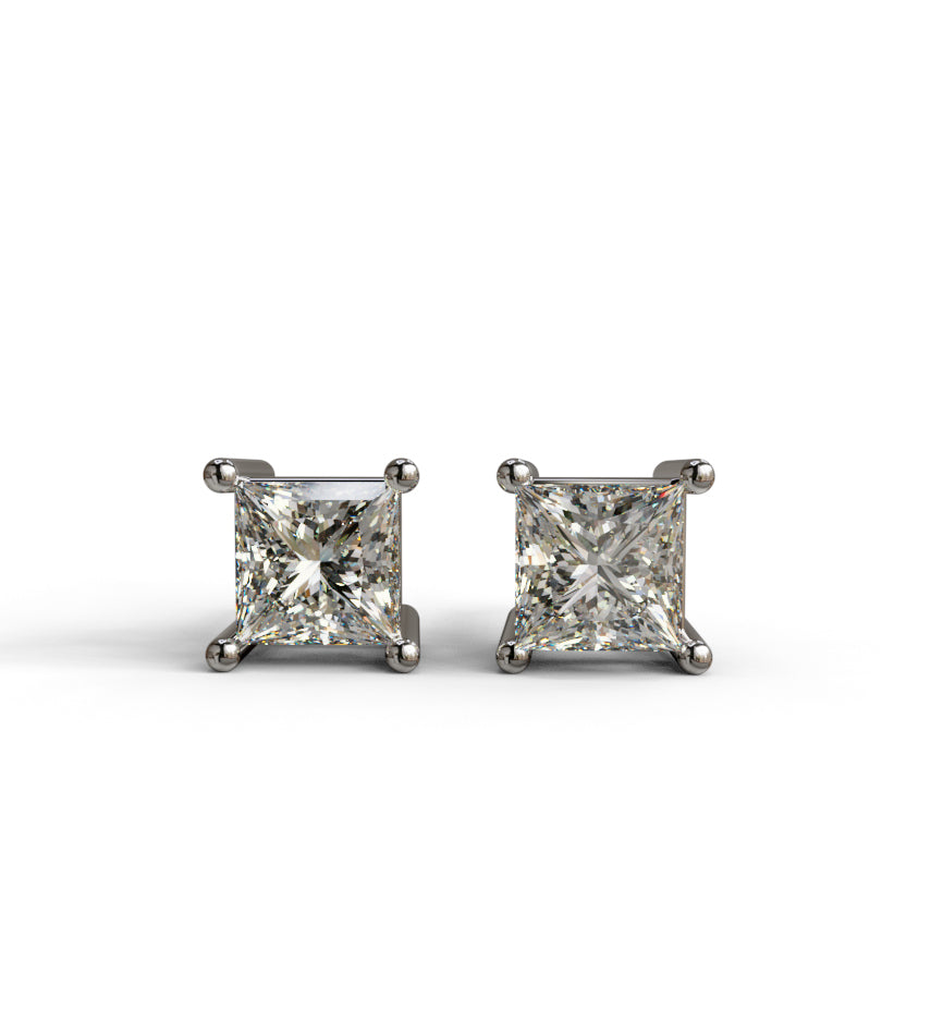 Princess Cut Stud Earring image 10