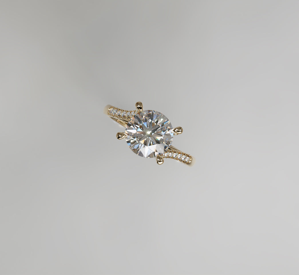Twisted Shank Engagement Ring image 5