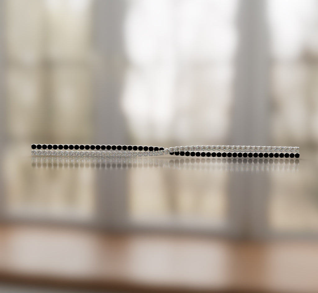 Double Row Knot Diamond Tennis Bracelet image 7