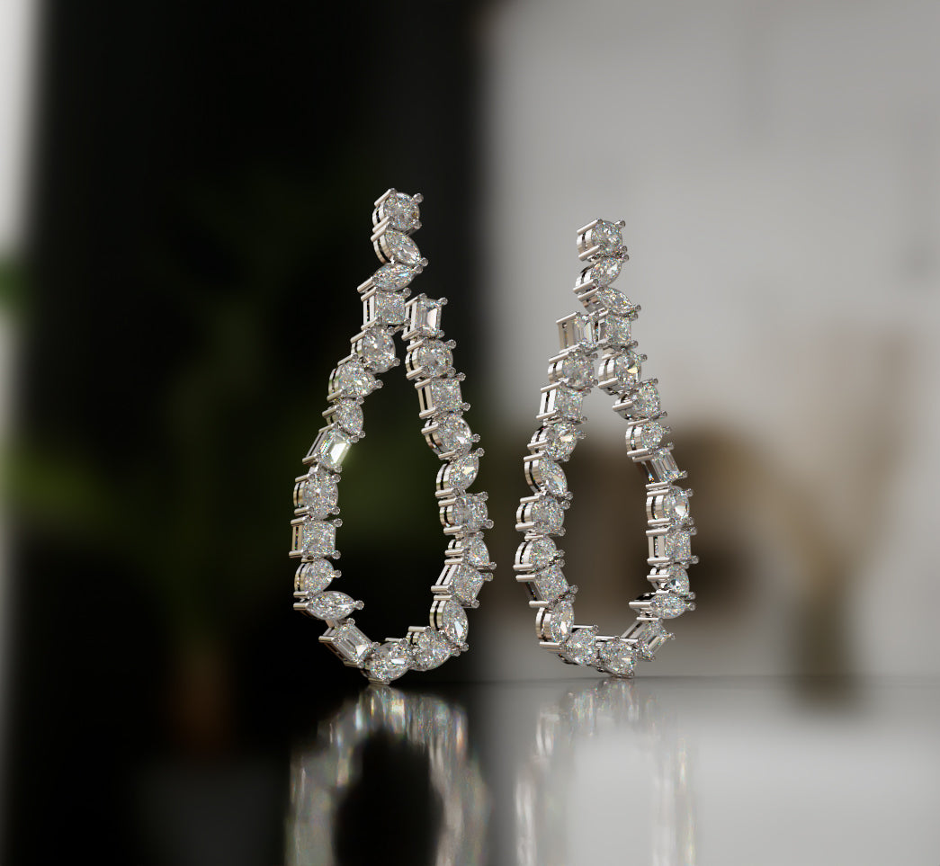 Ethereal Loop Diamond Dangle Earrings image 10
