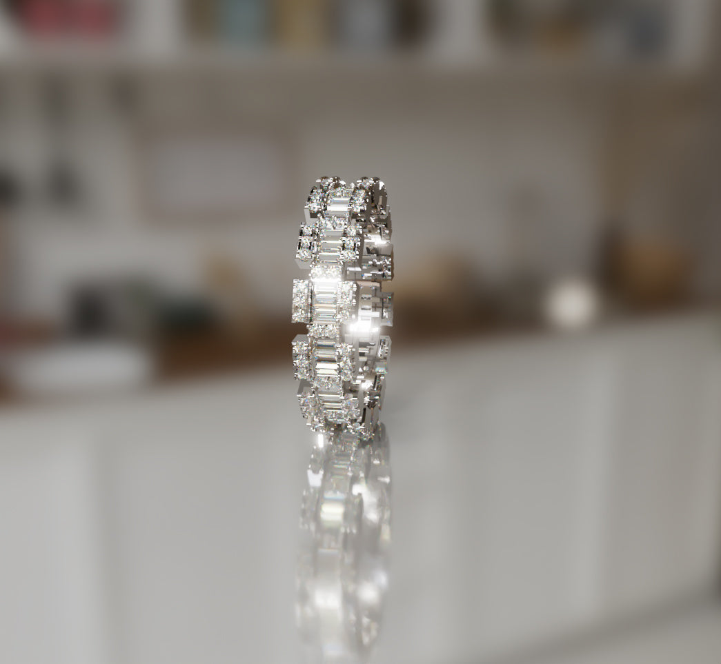 Baguette and Round Eternity Band image 9