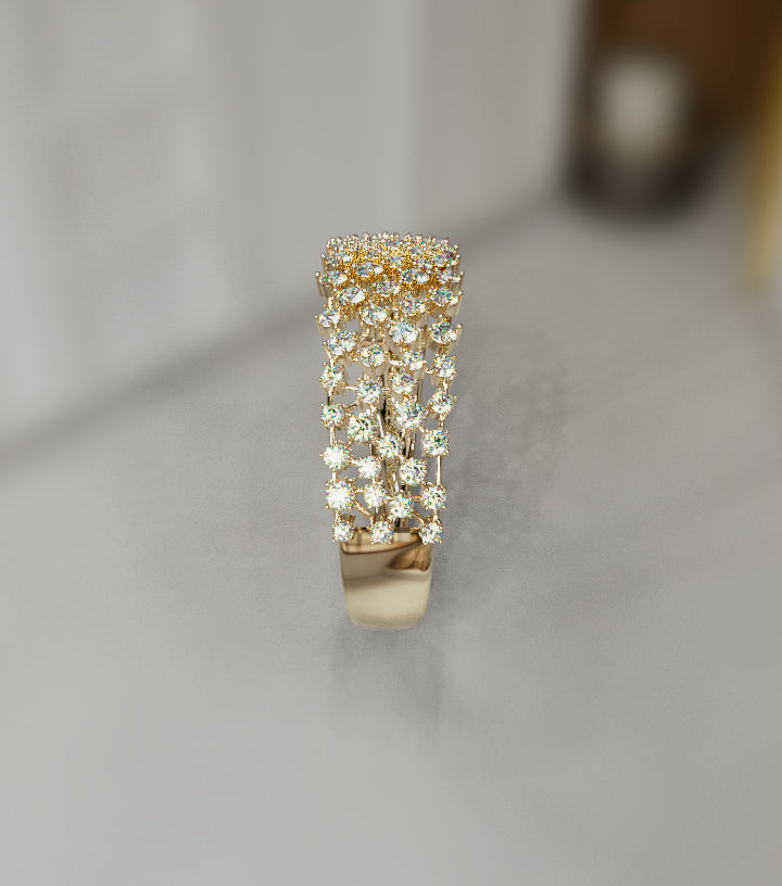 Round Cluster Diamond Bangle image 5