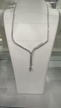 Pear Shape and Round Diamond Tennis Necklace image 0