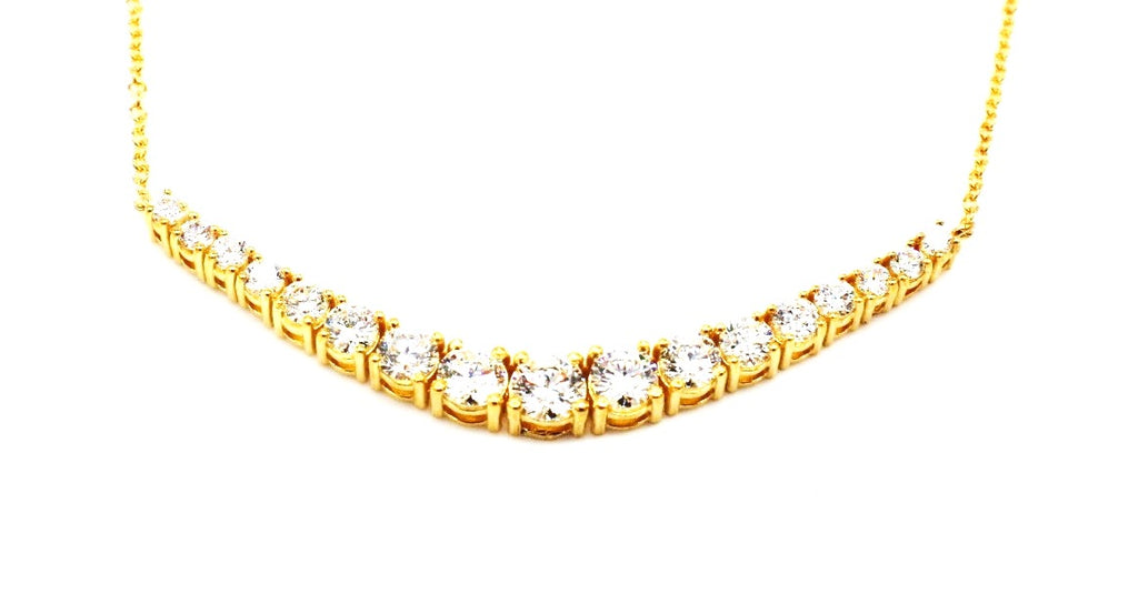 Curved Diamond Bar Necklace image 6