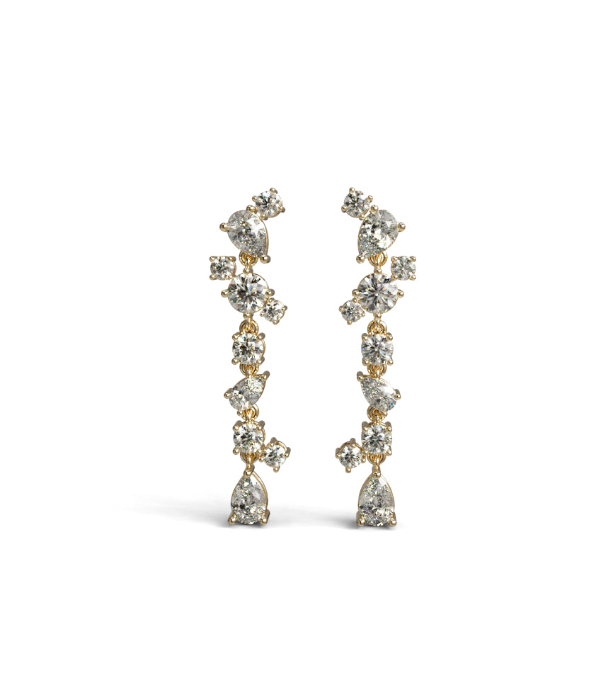 Fancy Drop Diamond Dangle Earring image 2