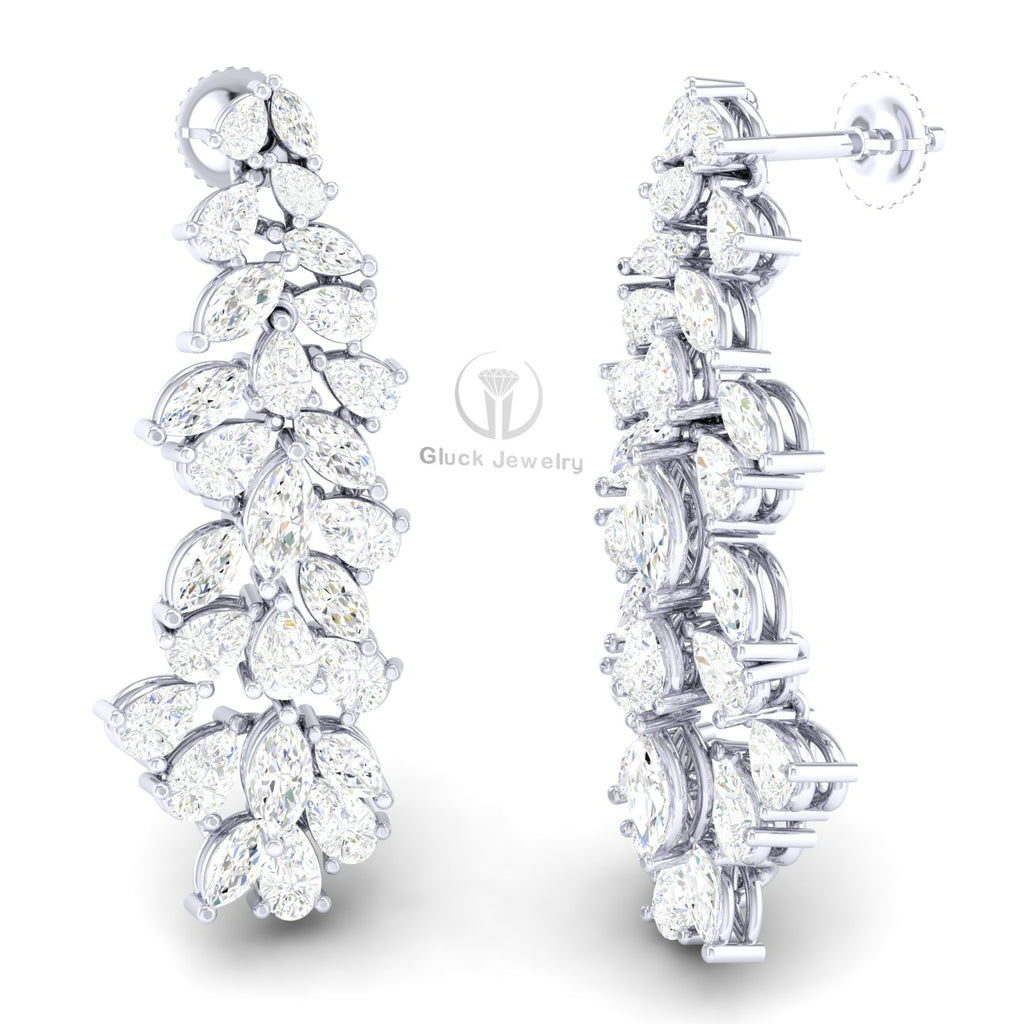 Marquise & Pear Diamond Earring image 3