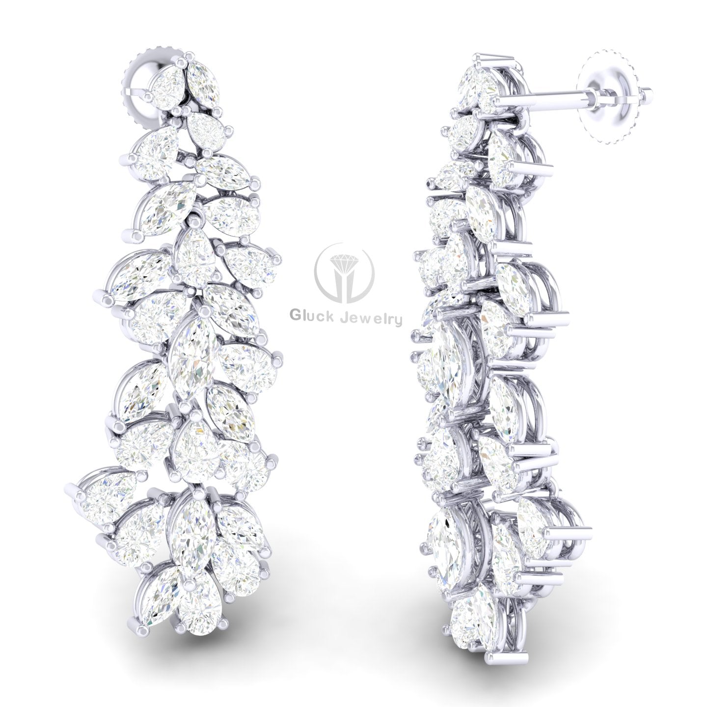 Marquise & Pear Diamond Earring image 3