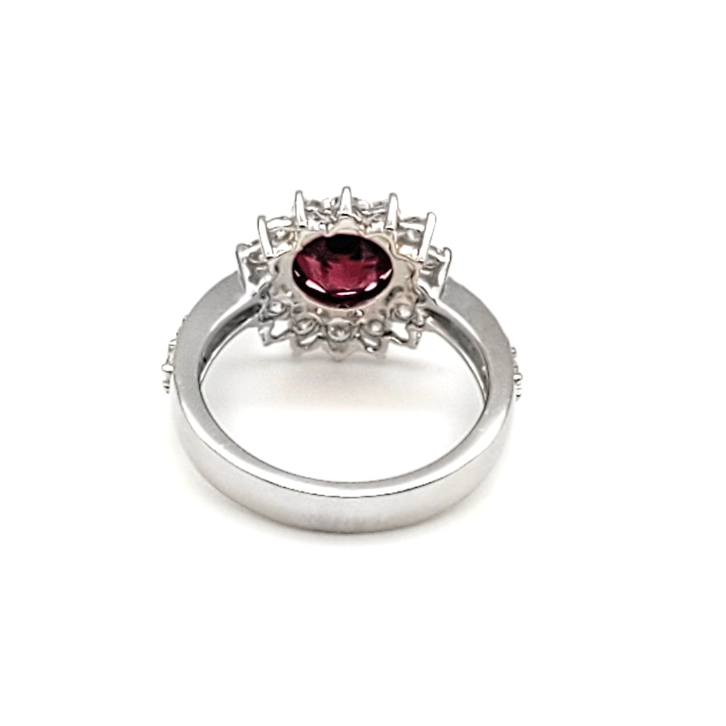 Created Red Ruby Halo Ring image 2