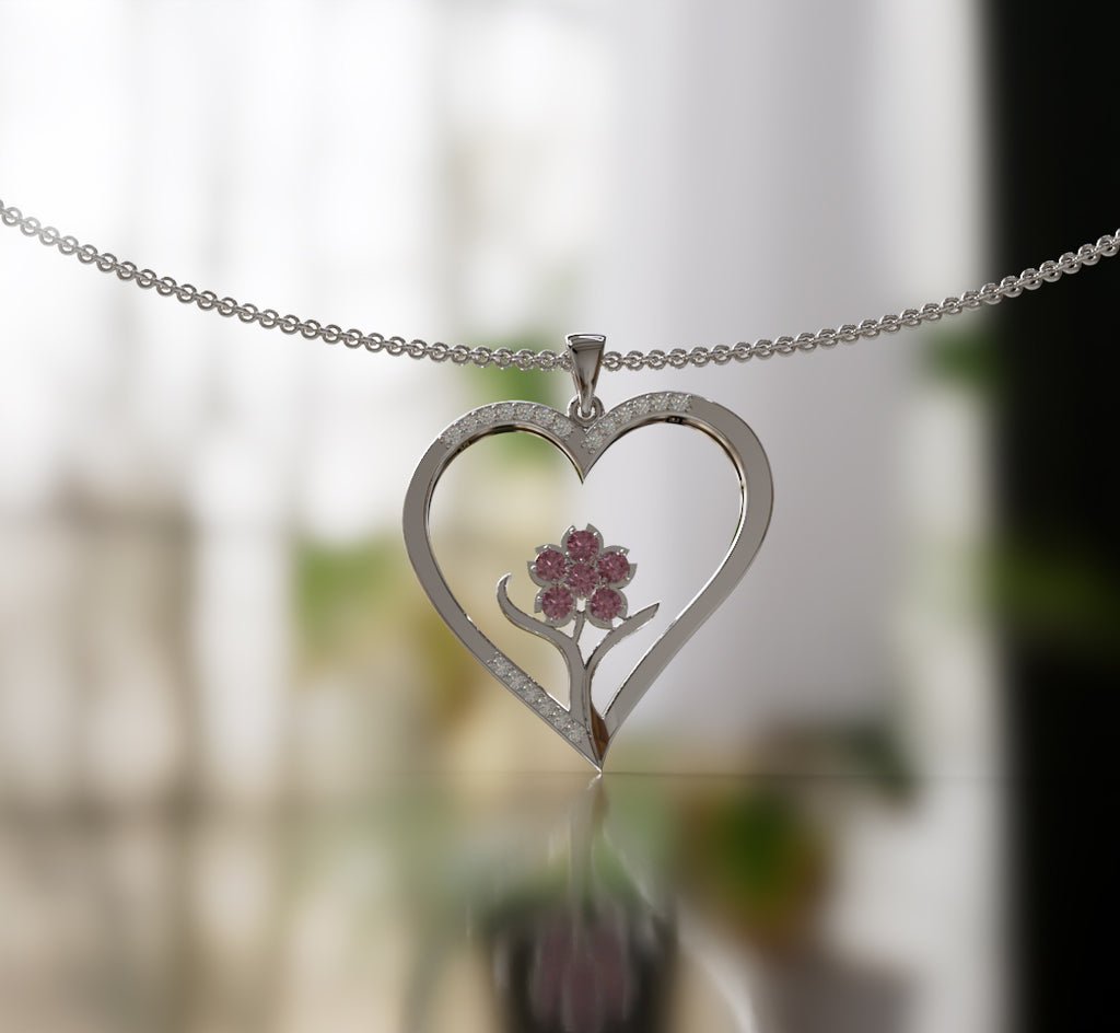 Heart Flower Pendant image 6