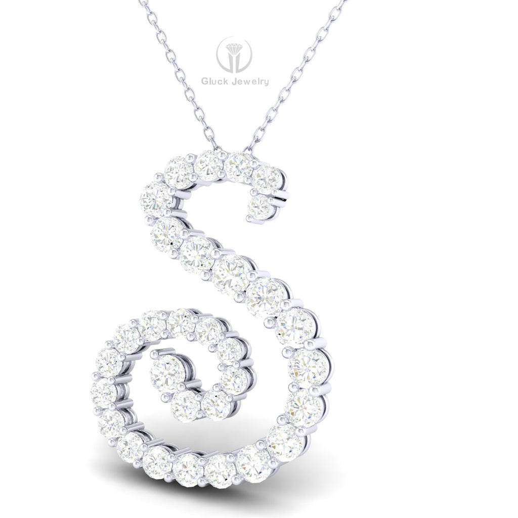Spiral Diamond Pendant image 0
