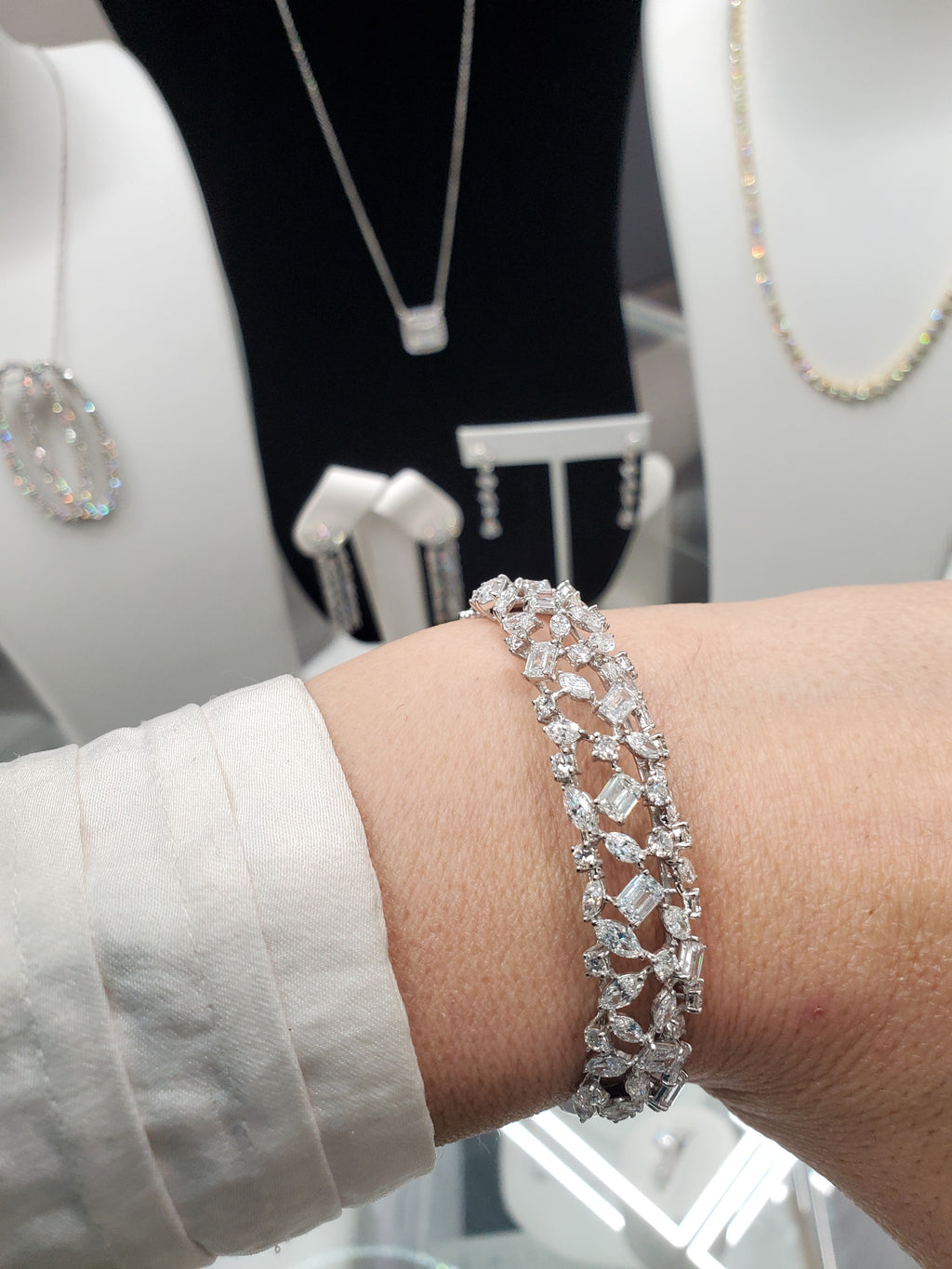 Fancy Shapes Mix Diamond Bangle image 5