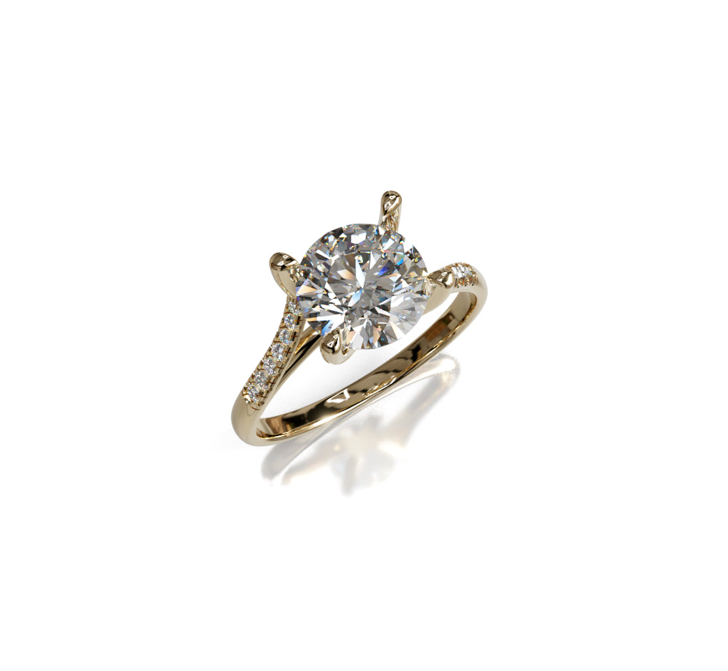 Twisted Shank Engagement Ring image 0
