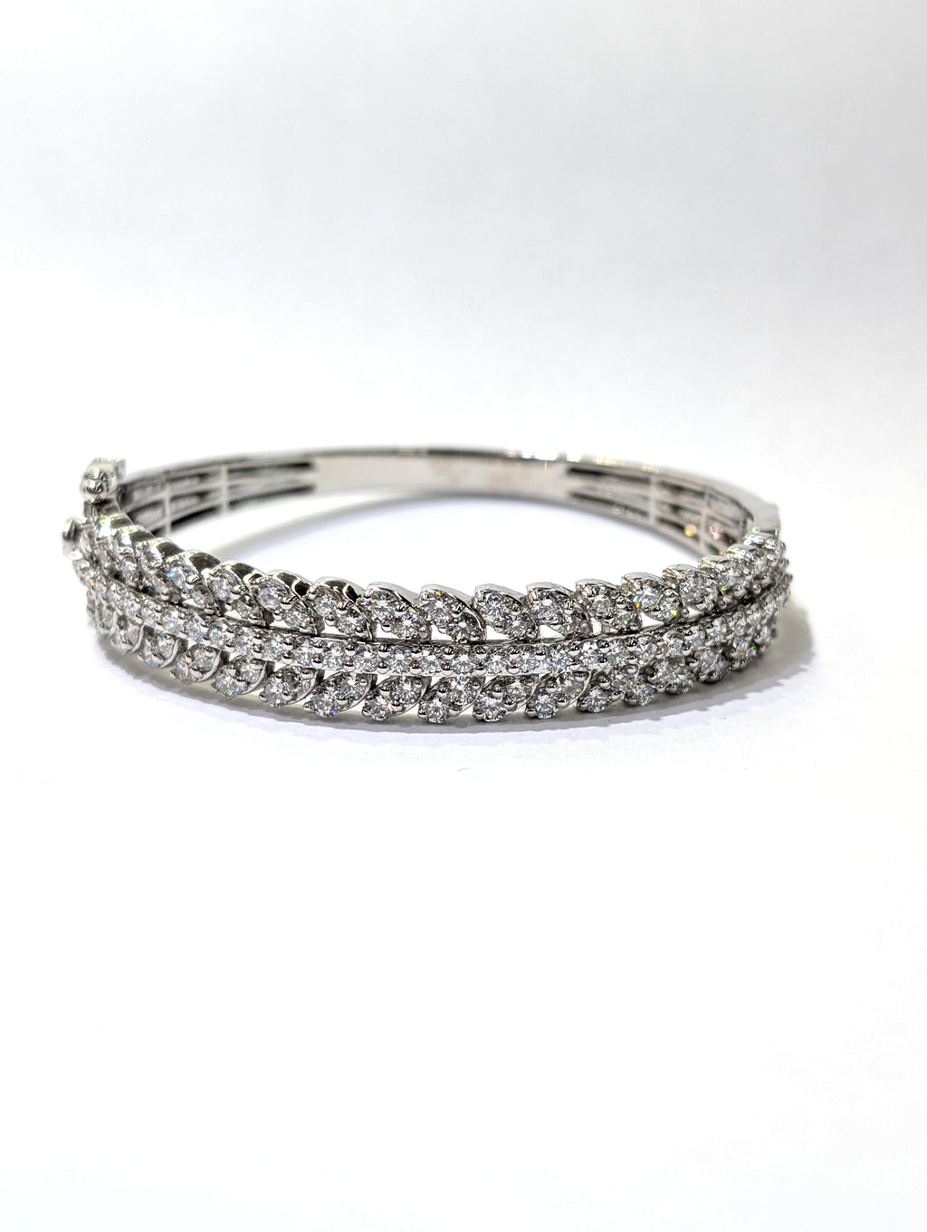 Diamond & Ruby Wave Design Bangle image 11