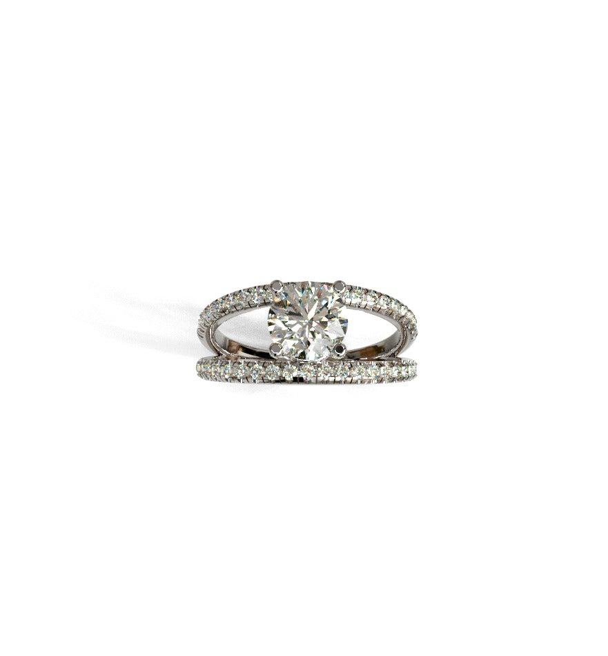Split Shank Diamond Engagement Ring image 7
