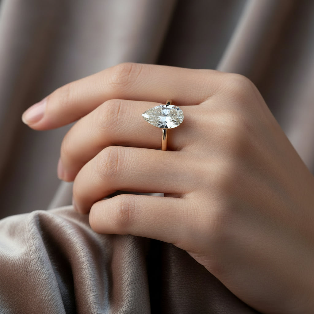 Solitaire Pear-Cut Diamond Engagement Ring image 1