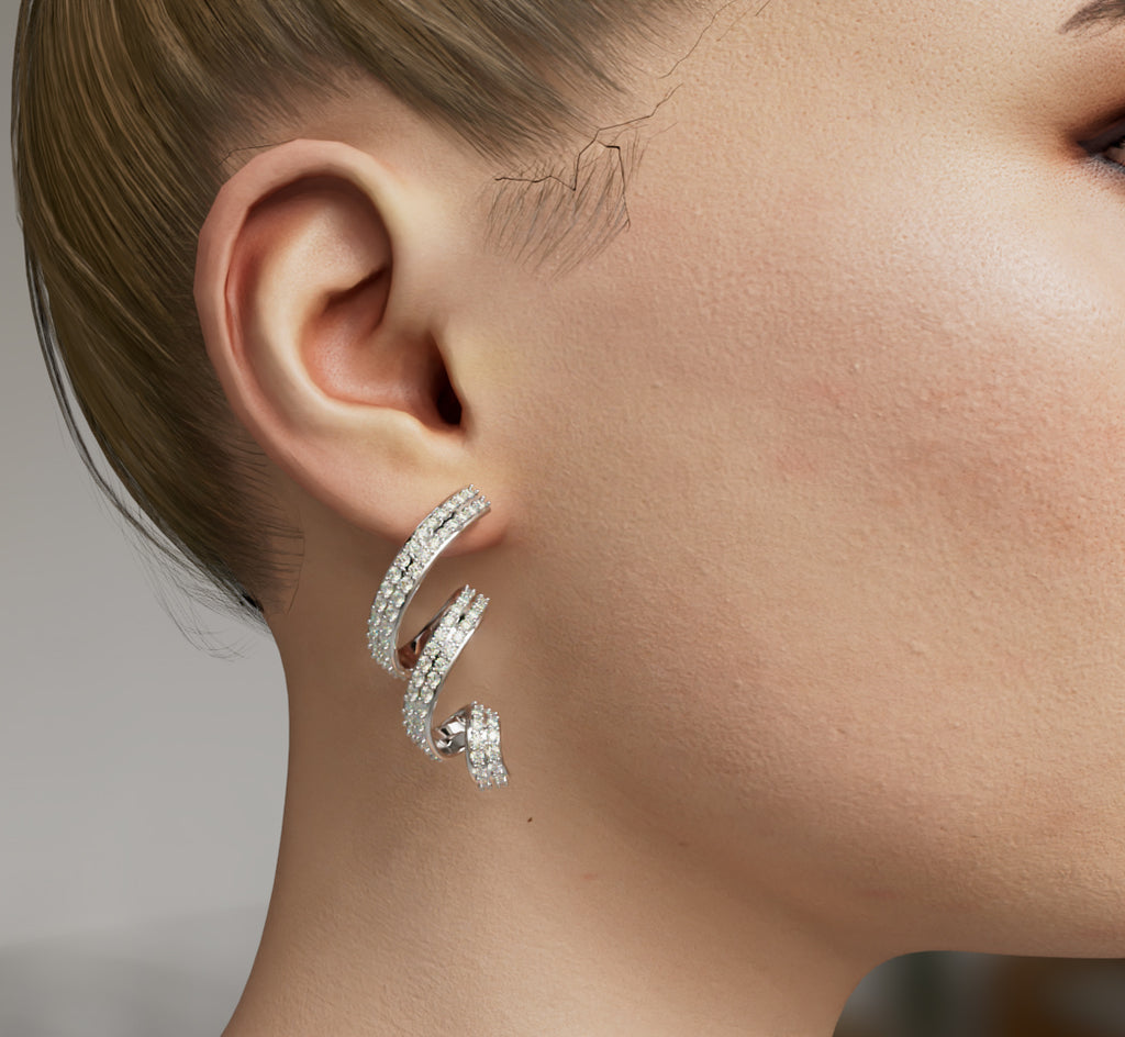 Circular Diamond Earring image 0