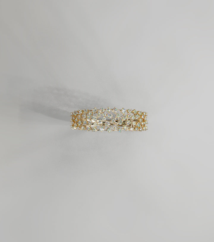 Round Cluster Diamond Bangle image 2