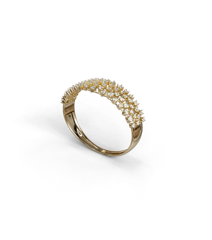 Round Cluster Diamond Bangle image 11