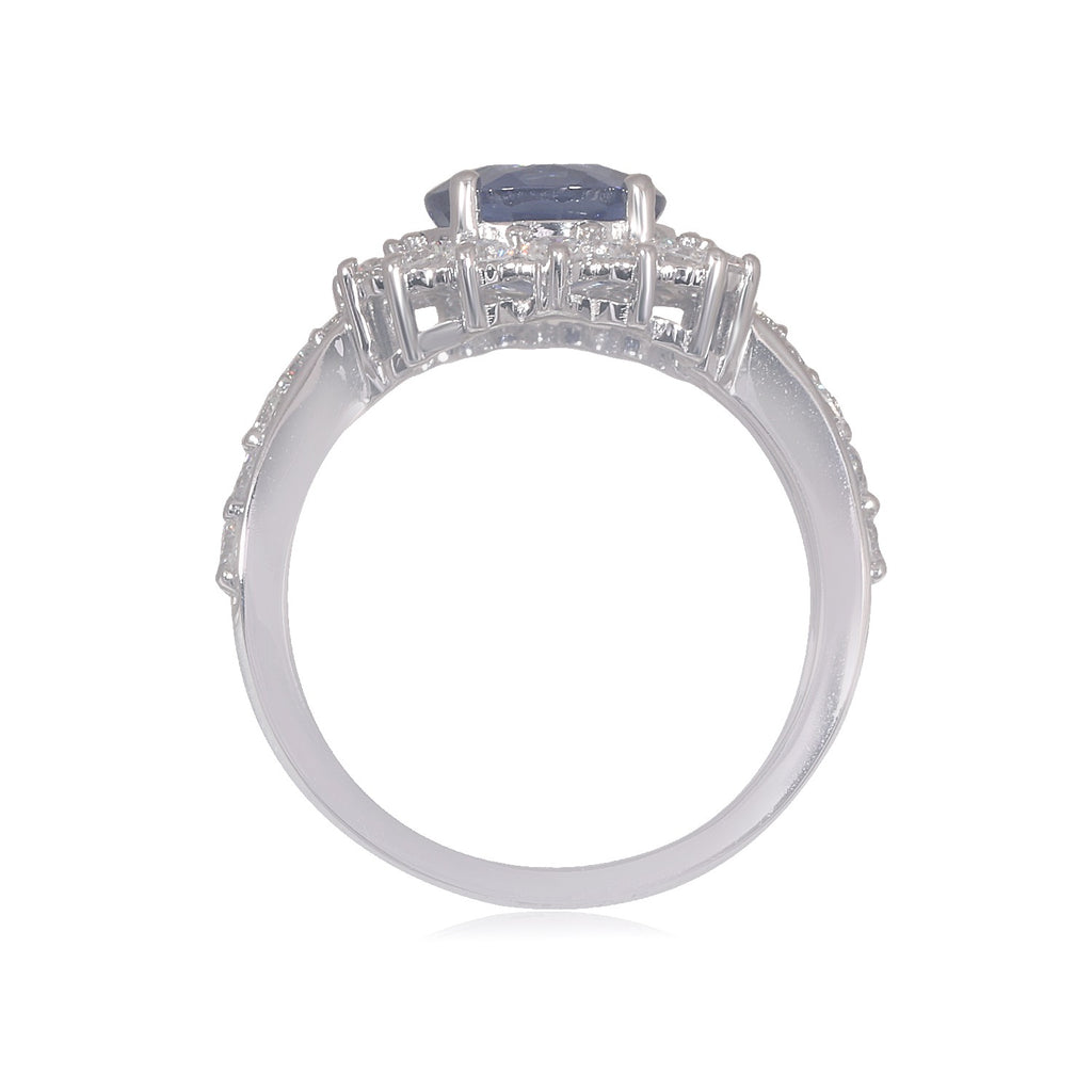 Created Red Ruby Halo Ring image 6