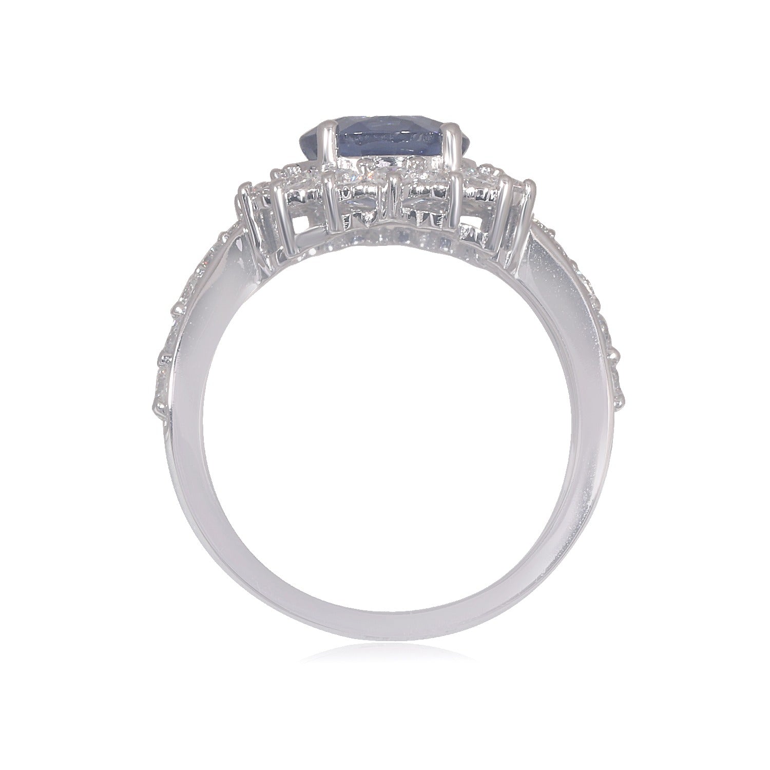 Created Red Ruby Halo Ring image 6