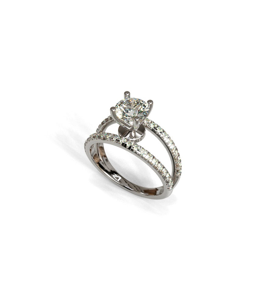 Split Shank Diamond Engagement Ring image 9
