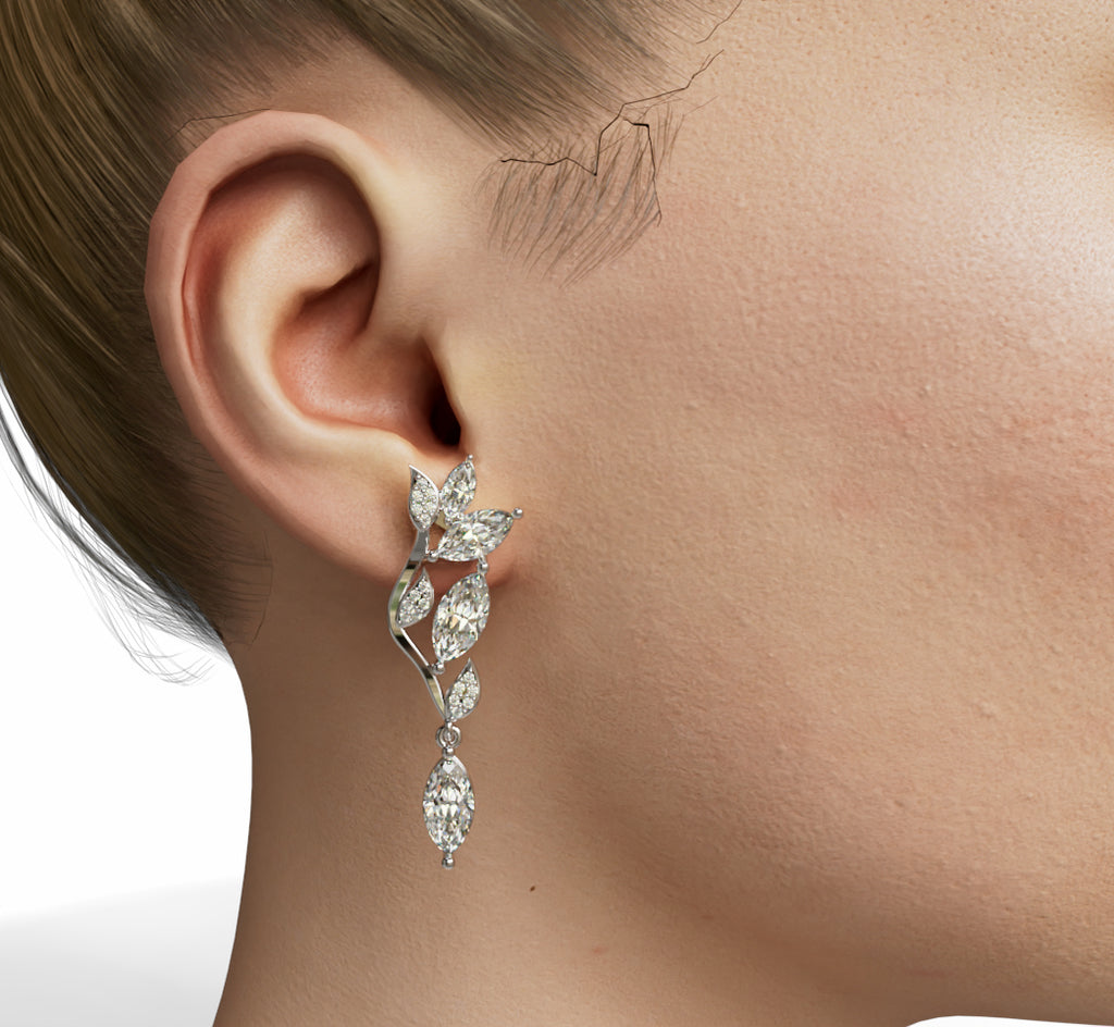 Fancy Marquise Diamond Dangle Earring image 0