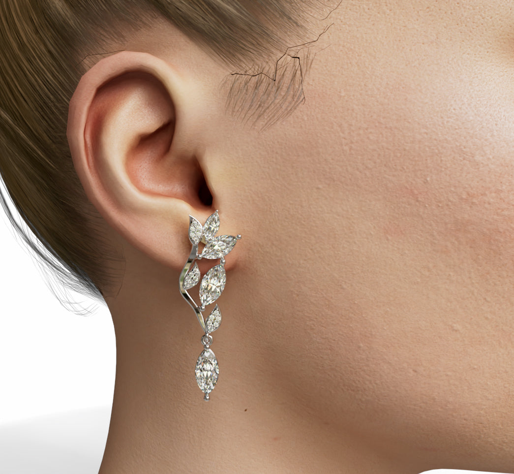 Fancy Marquise Diamond Dangle Earring image 0