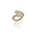 Princess and Pear Halo Split Diamond Ring image 0