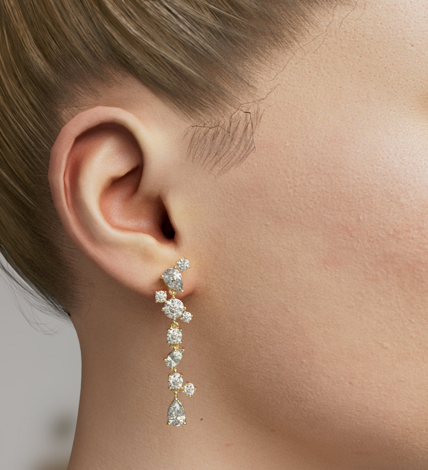 Fancy Drop Diamond Dangle Earring image 0