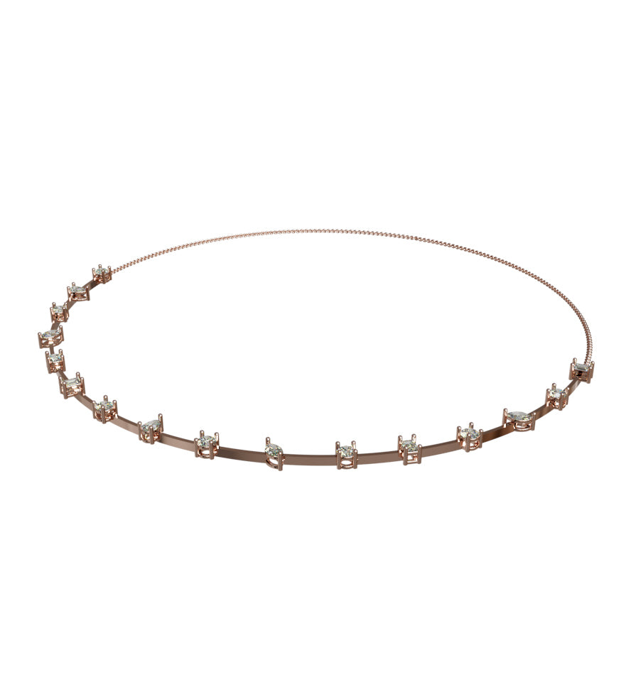 Fancy Shapes Diamond Link Necklace image 7