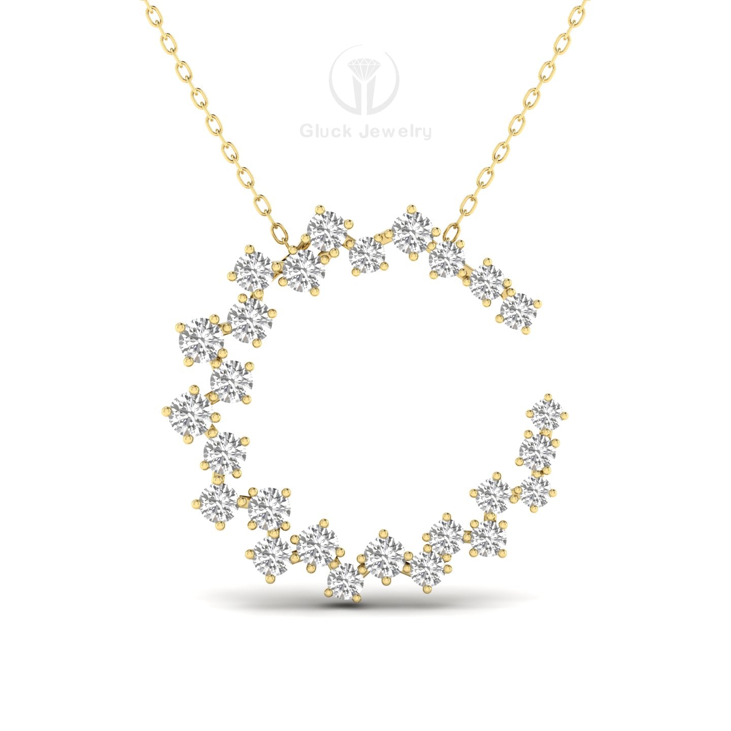 Round Diamonds Circle Pendant image 6