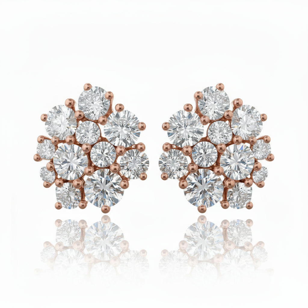 Eternal Cluster Diamond Earring image 4