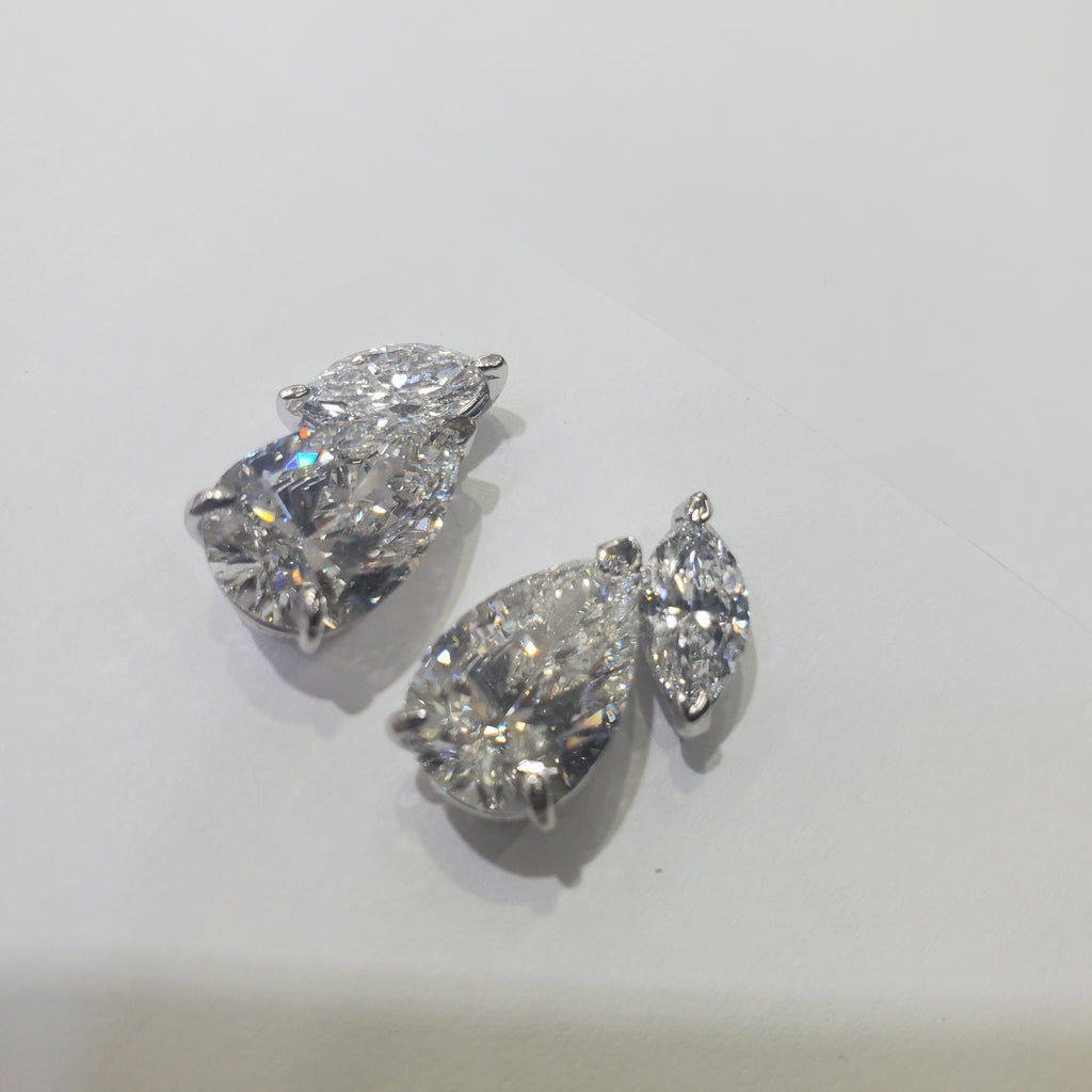 Flying Marquise and Pear Stud Earring image 11