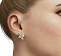 Pear & Marquise Diamond Cluster Stud  Earring image 0
