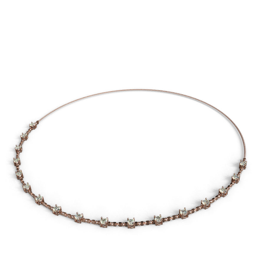 20 pointers Ball and Link Design Diamond Necklace image 5