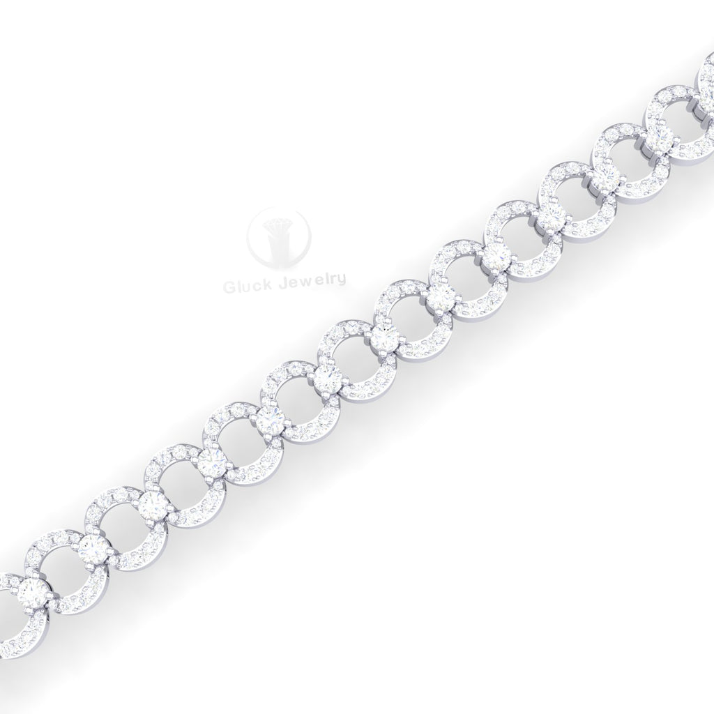 Circles with Round Diamond Bracelet image 5