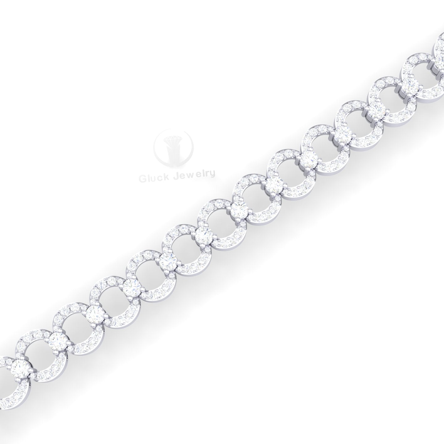 Circles with Round Diamond Bracelet image 5