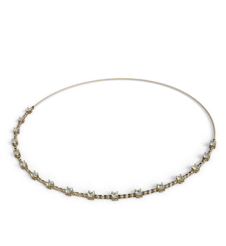 20 pointers Ball and Link Design Diamond Necklace image 7
