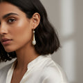 Diamond Pav� Teardrop Earrings image 1