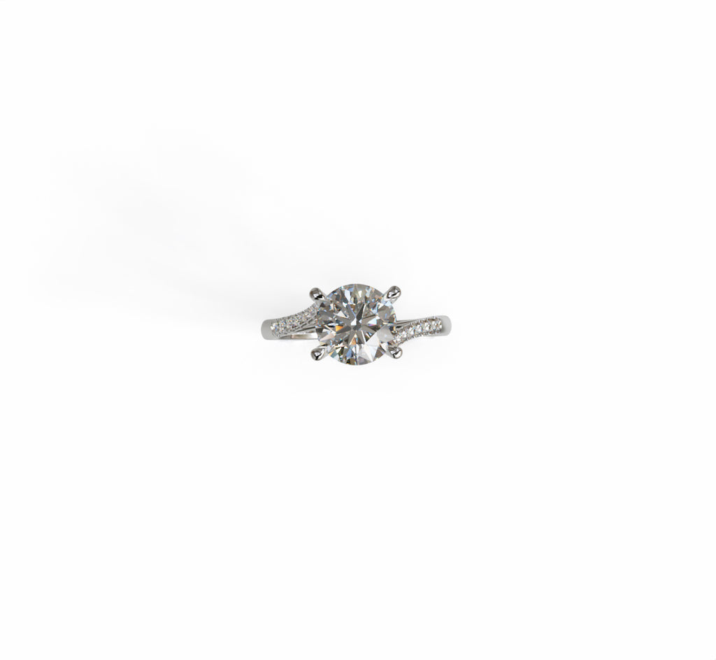 Twisted Shank Engagement Ring image 8