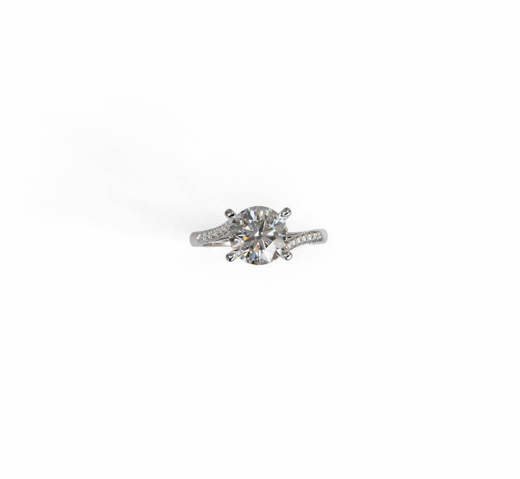 Twisted Shank Engagement Ring image 8