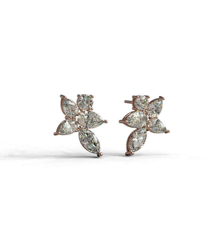 Fancy Cluster Stud Earring image 2