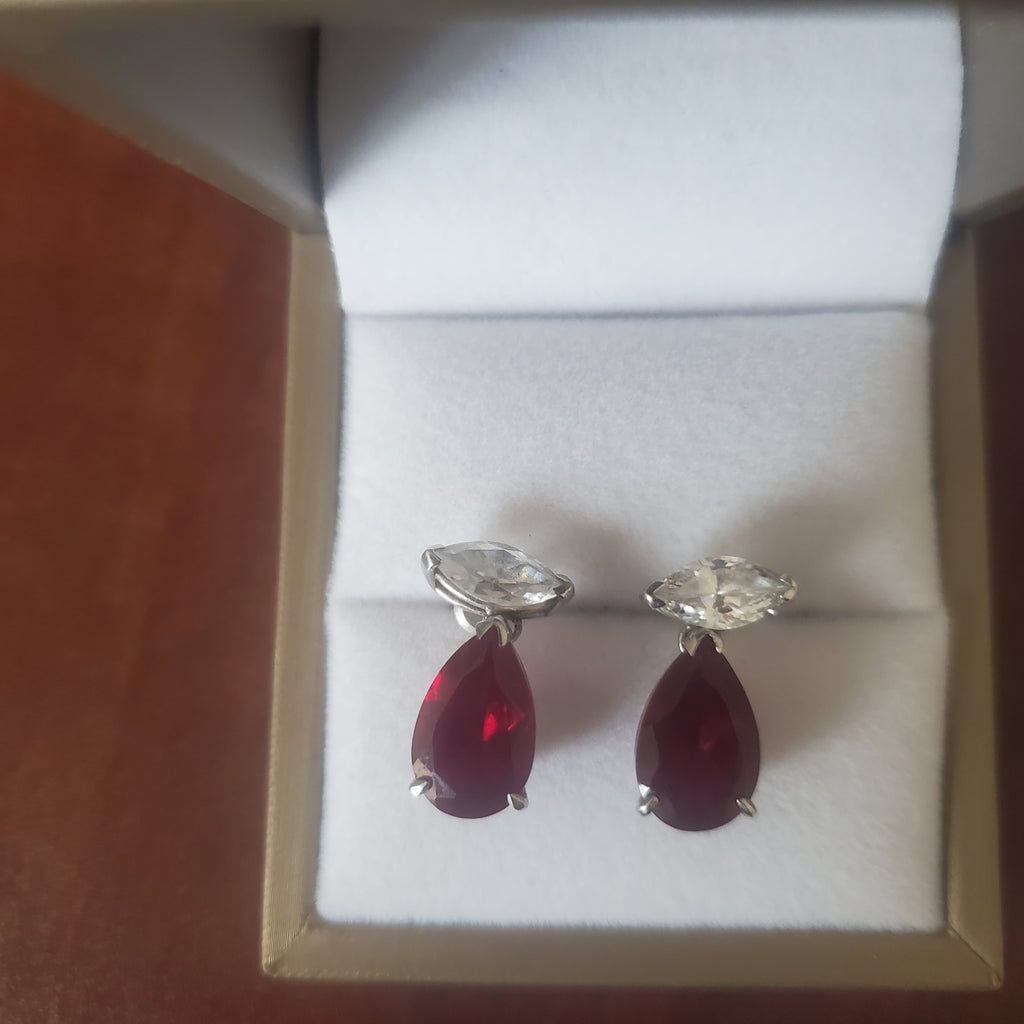 Flying Marquise and Pear Stud Earring image 12
