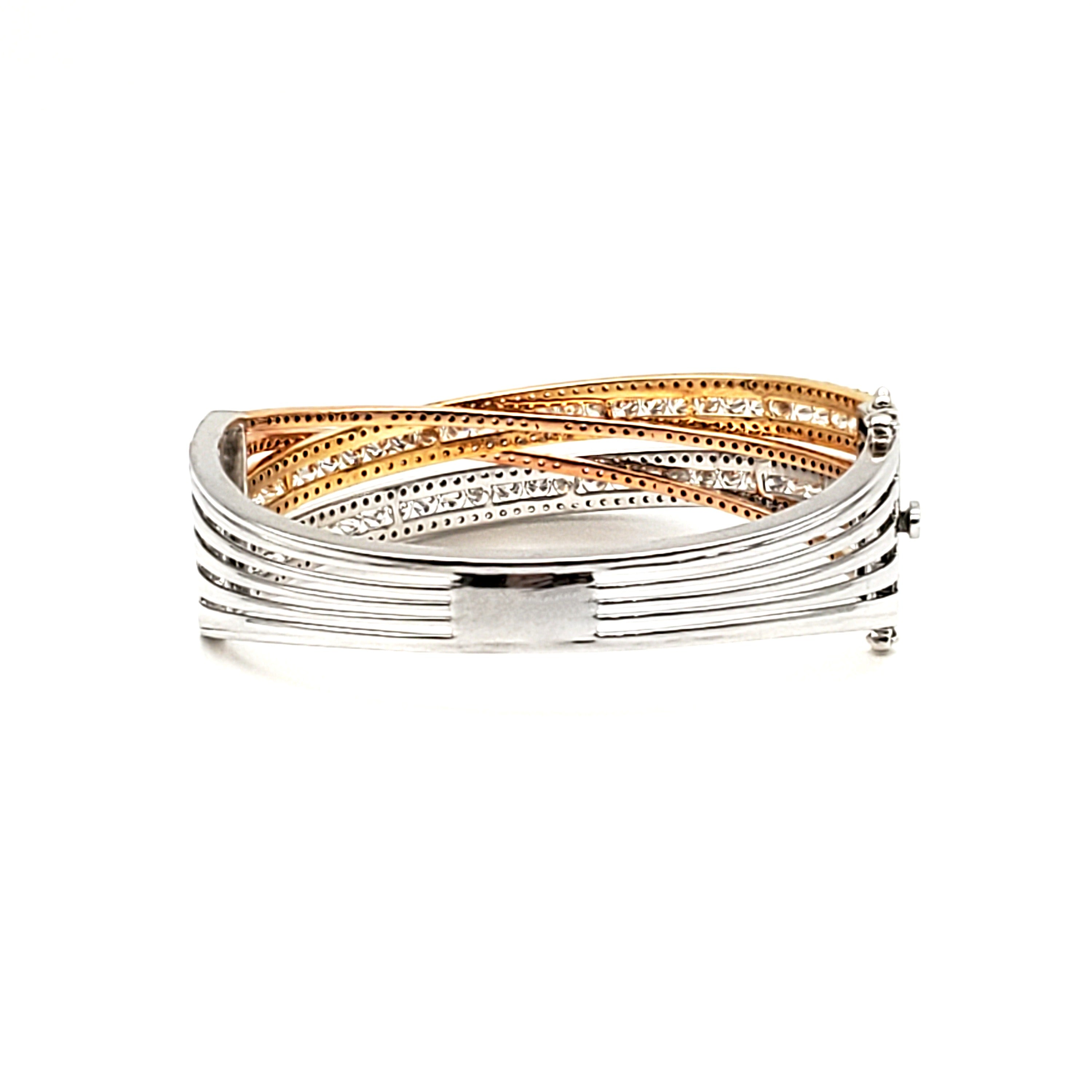 Two Tone Diamond Bangle image 2