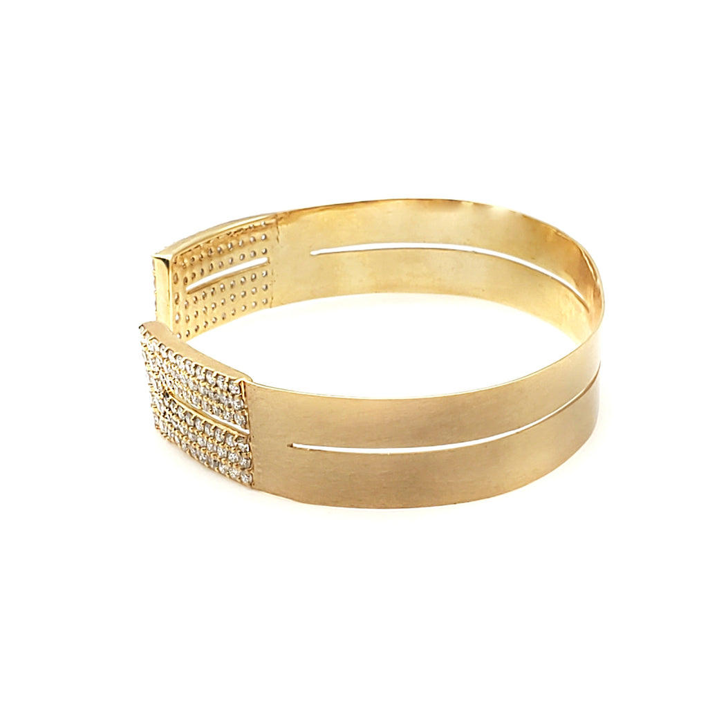 Diamond Greek Key Cuff Bracelets image 3