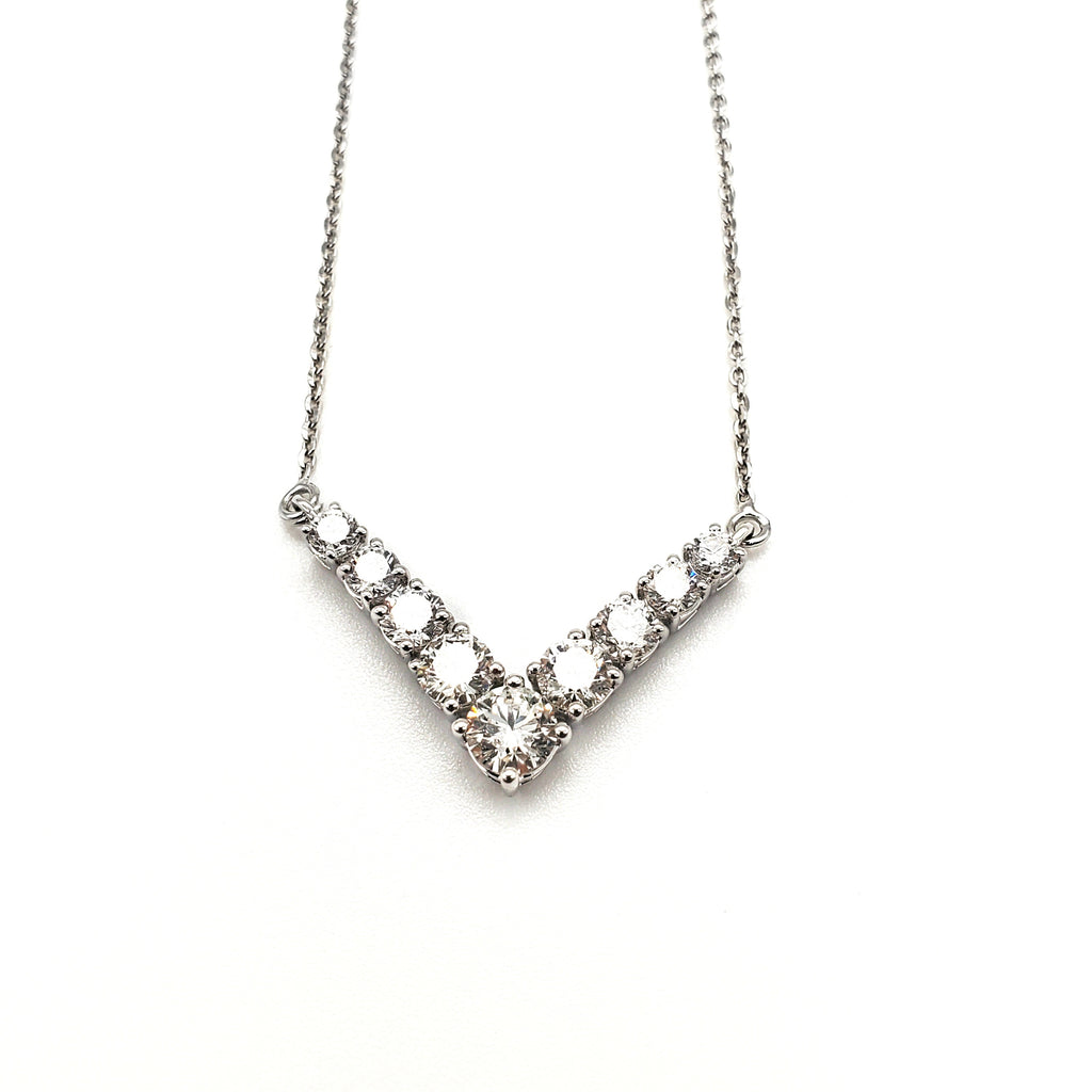 V Shaped Diamond necklace image 0