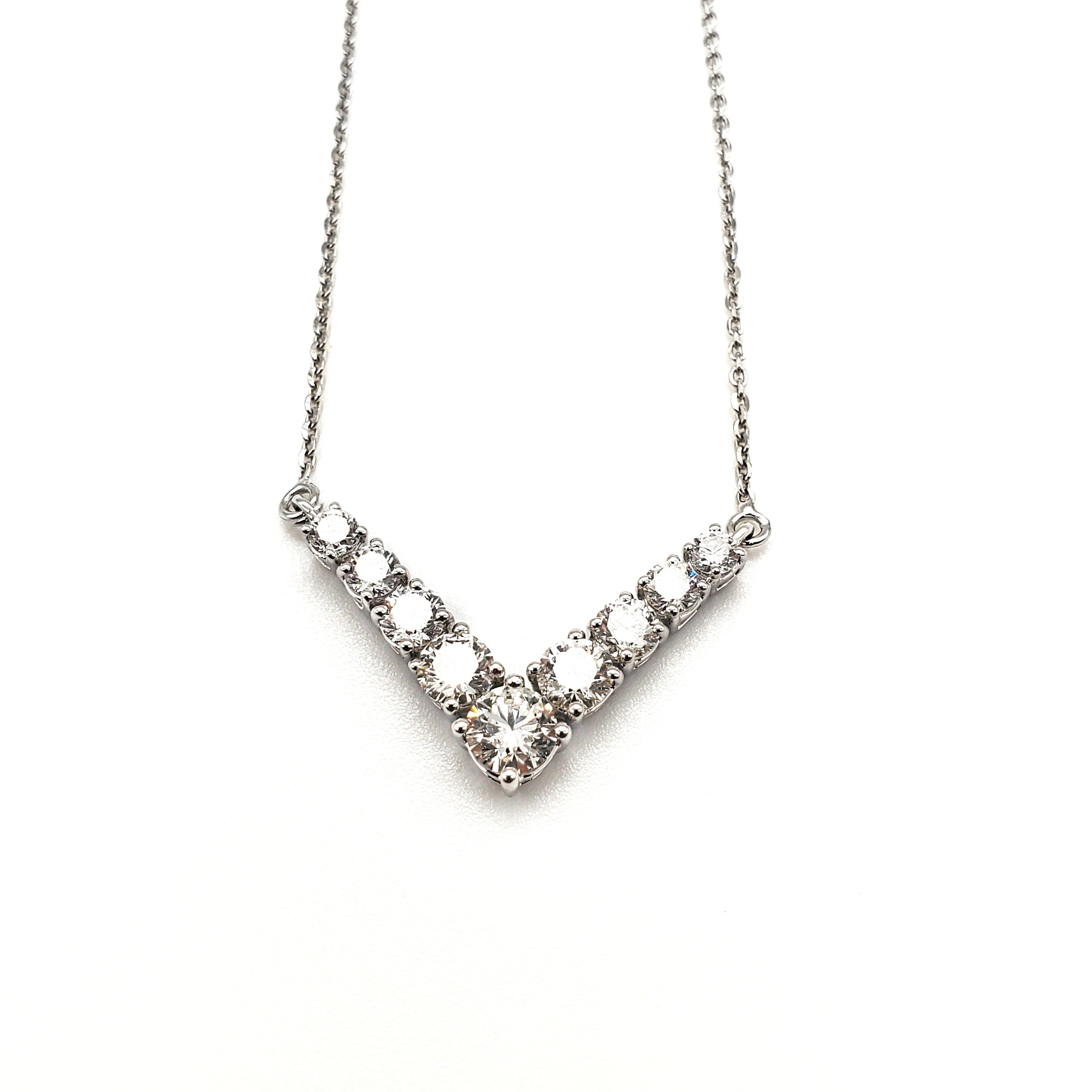 V Shaped Diamond necklace image 0