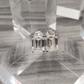 Emerald Cut Diamond Stud Earring image 0
