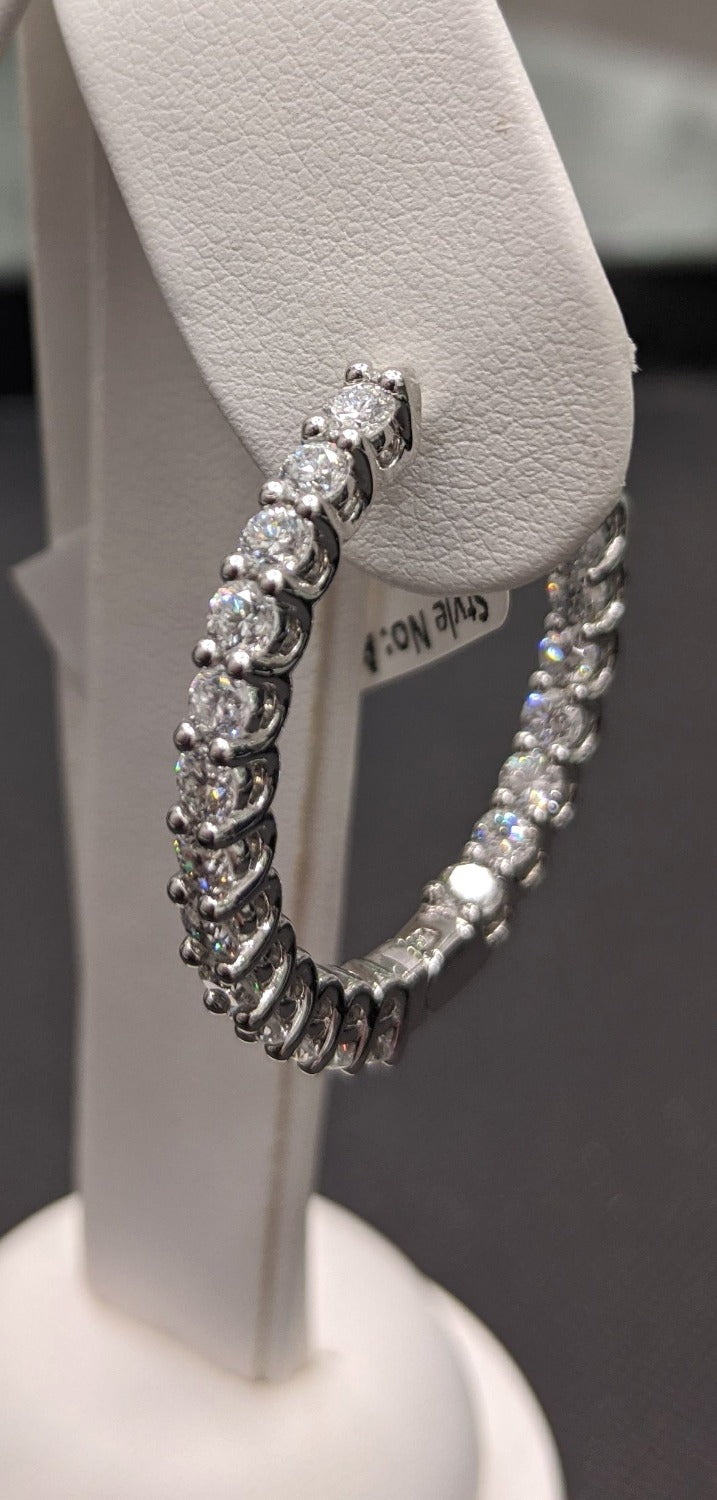 Diamond Inside-Out Hoop Earrings image 3